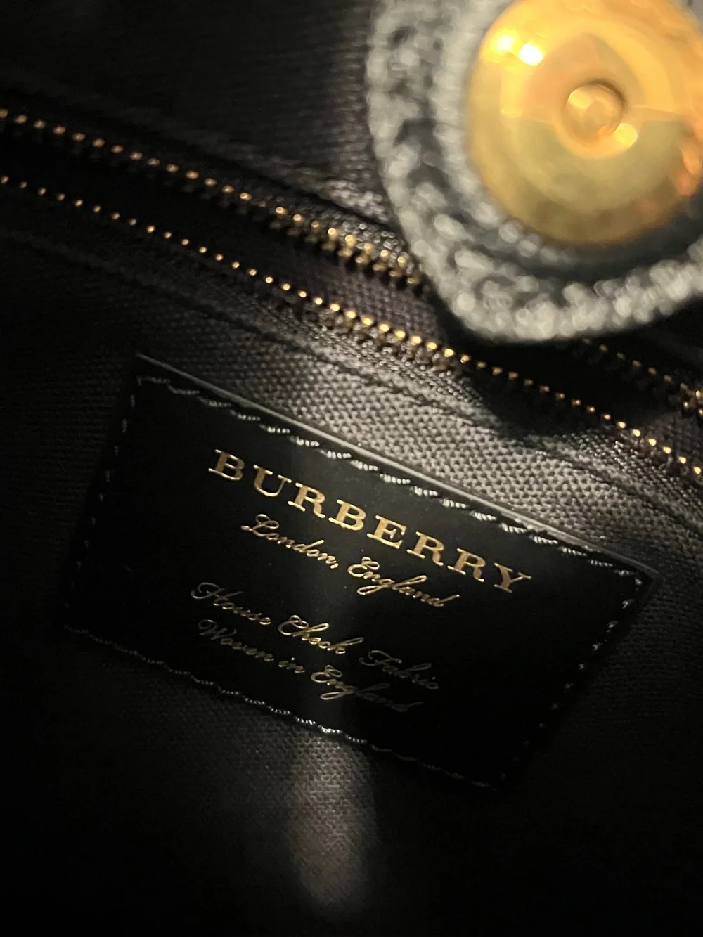 Burberry Black & White Leather Tote
